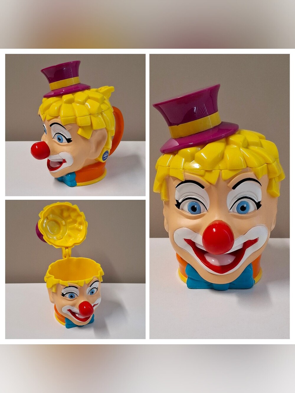 2001 Ringling Bros Greatest Show On Earth Collectible Plastic CLOWN MUG/CUP